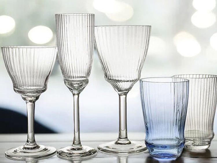 fünf verschiedene Kristallgläser von OertelCrystal