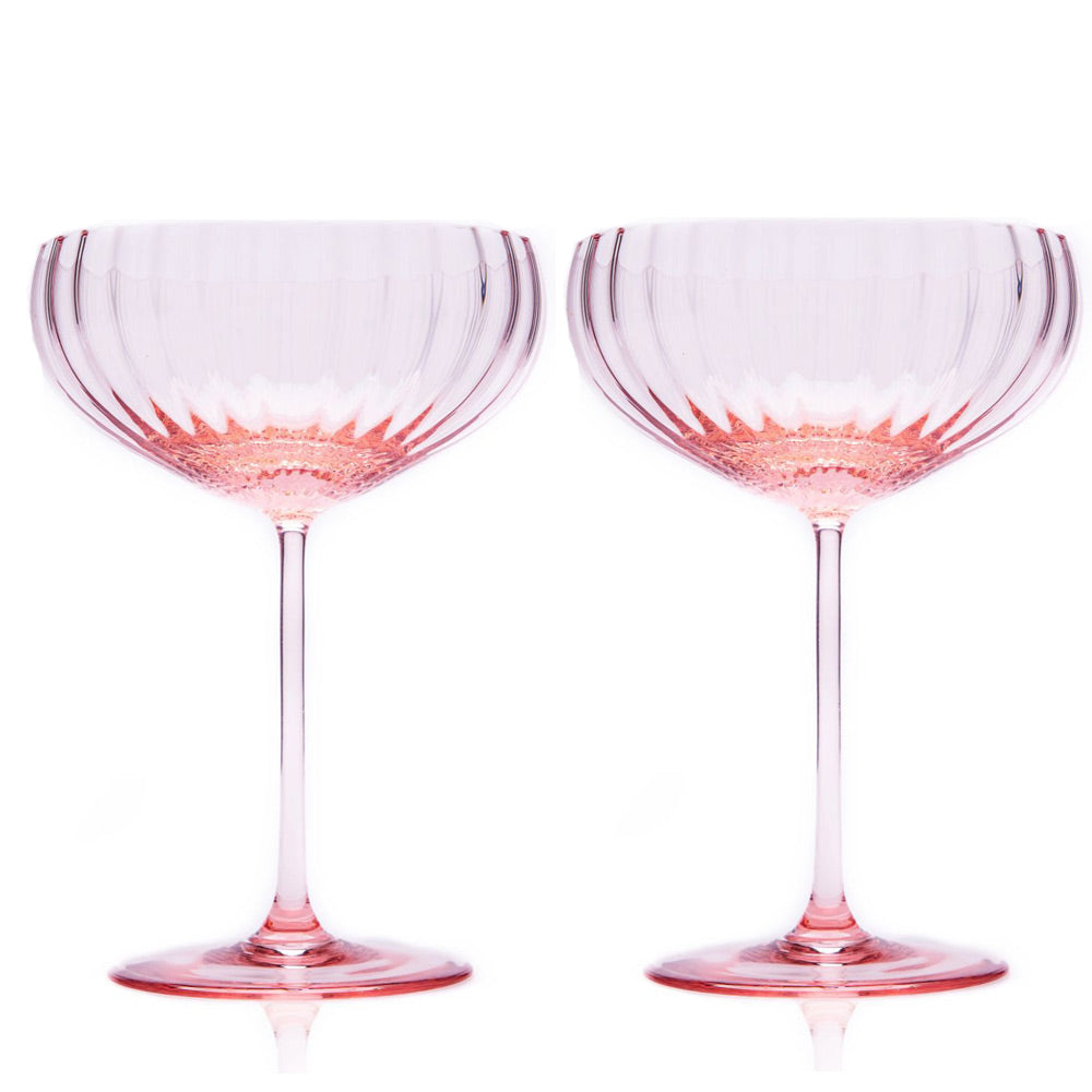 Sektschale Maria 2er Set rosa