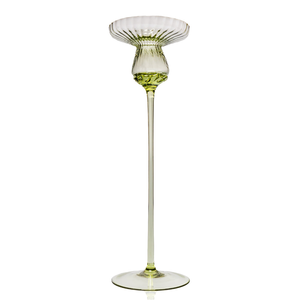 hoher Kerzenhalter aus Kristallglas von OertelCrystal