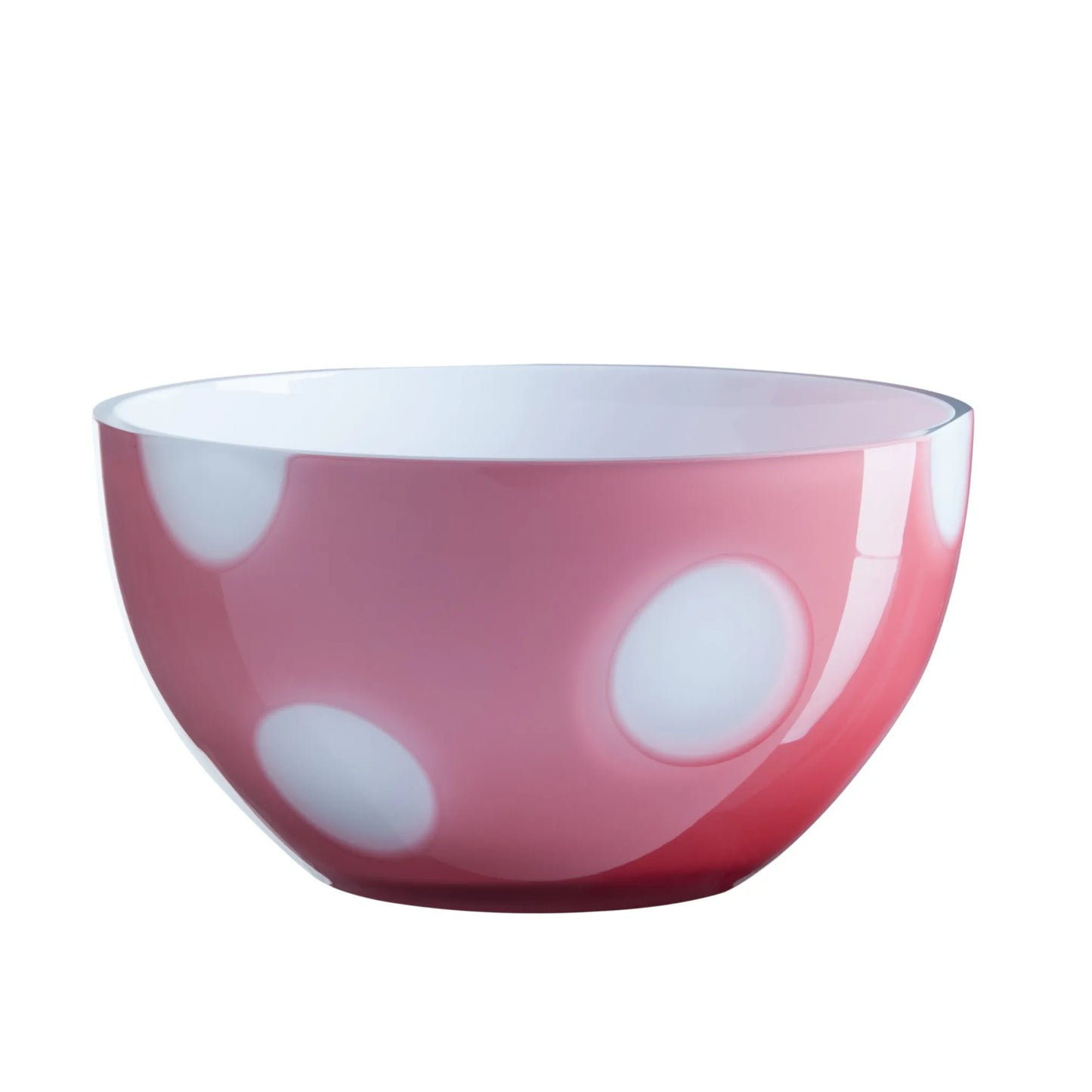 Schale aus rosa Opalglas von Oertelcrystal