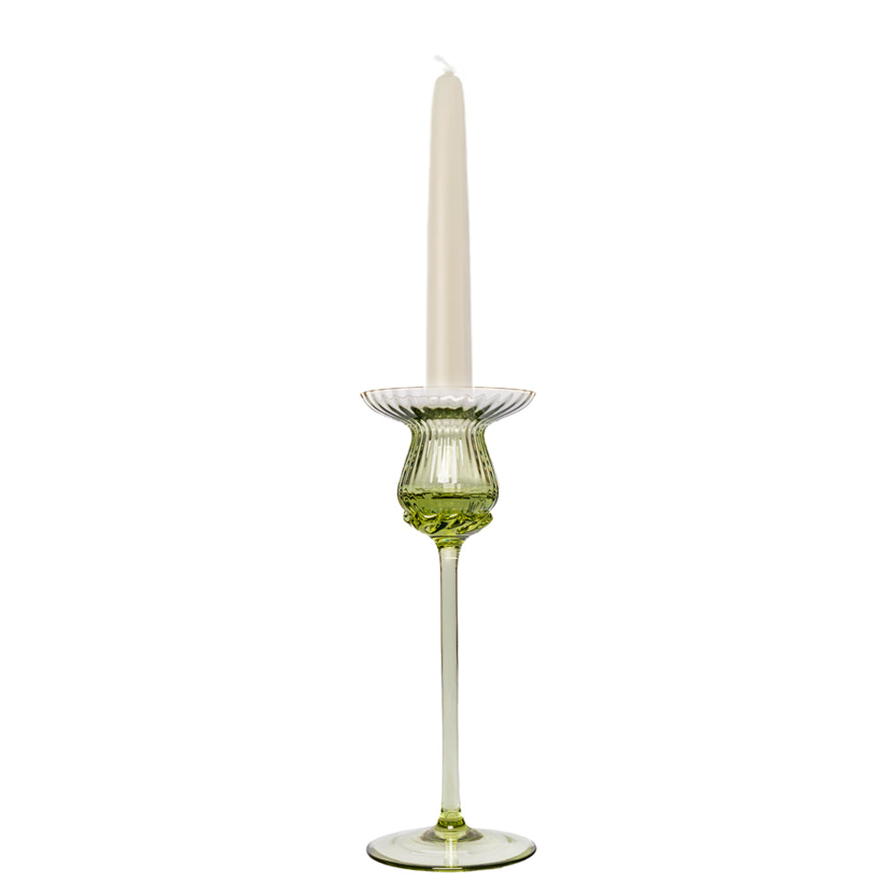 Kerzenhalter von OertelCrystal mit Kerze