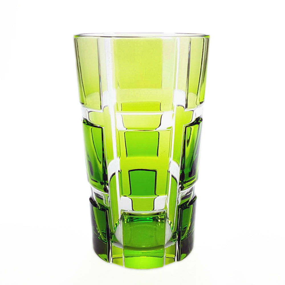 hellgrüner Longdrinkbecher, geschliffen
