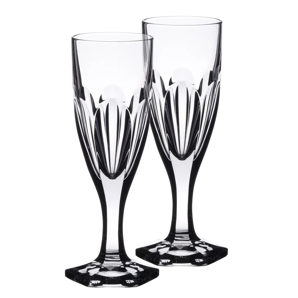 Champagnergläser aus Kristallglas, handgeschliffen OertelCrystal