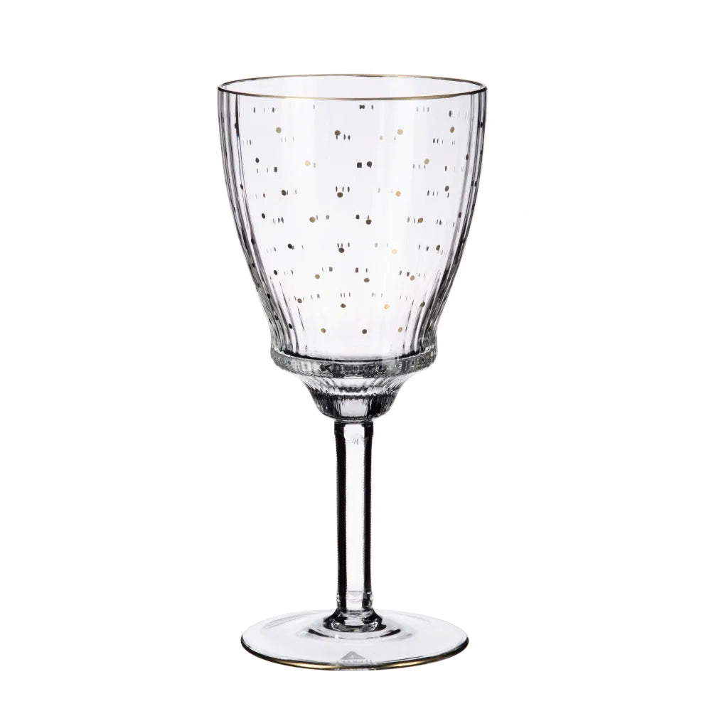Weinglas mit Goldpunkten von OertelCrystal