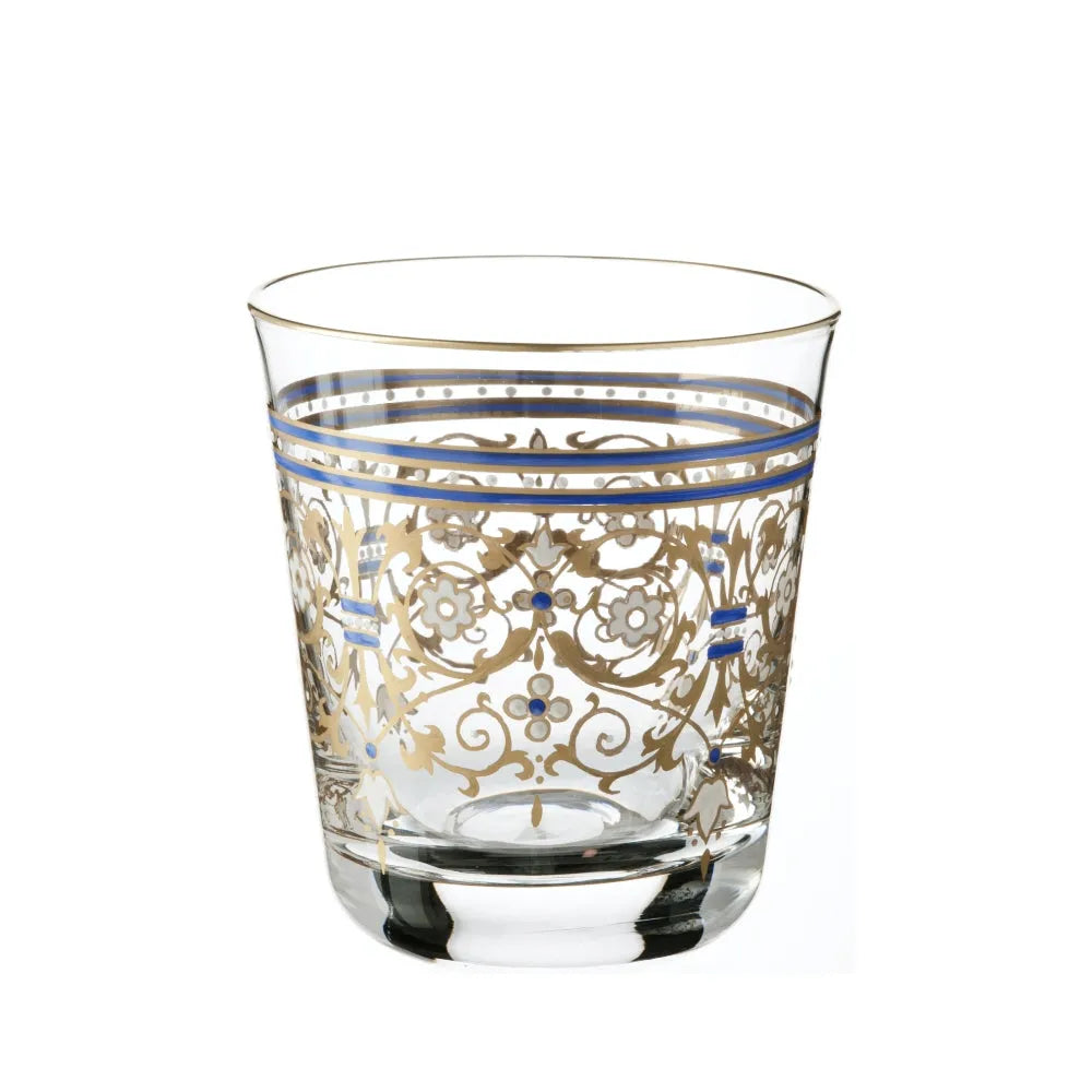 Whiskytumbler handbemalt mit orientalischem Dekor.