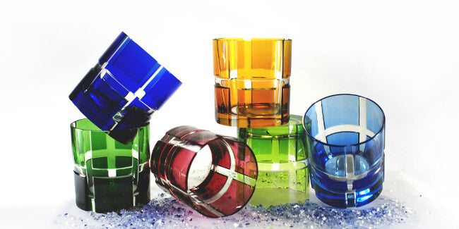Becher Quadro Rubinrot