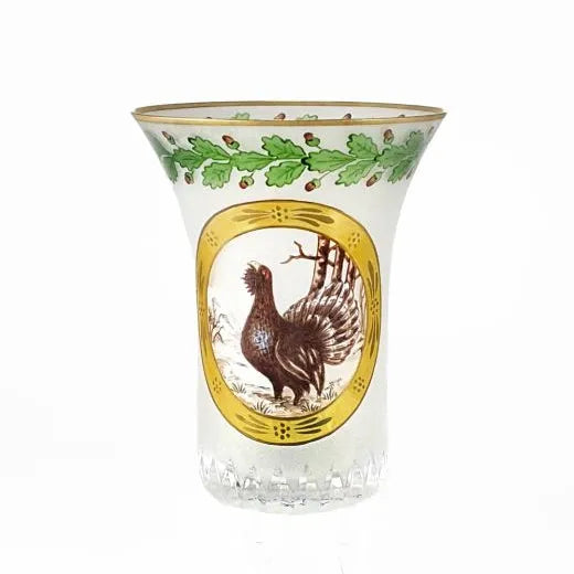 Kristallglas bemalt mit Auerhahn von OertelCrystal