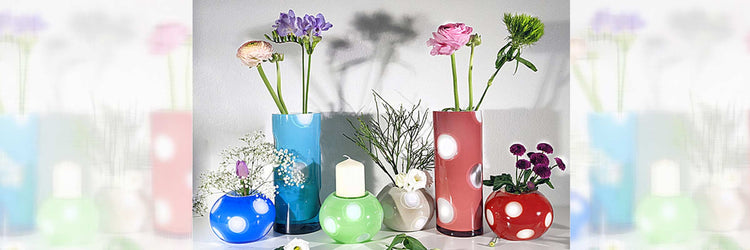 Kristallvase Balloon rot