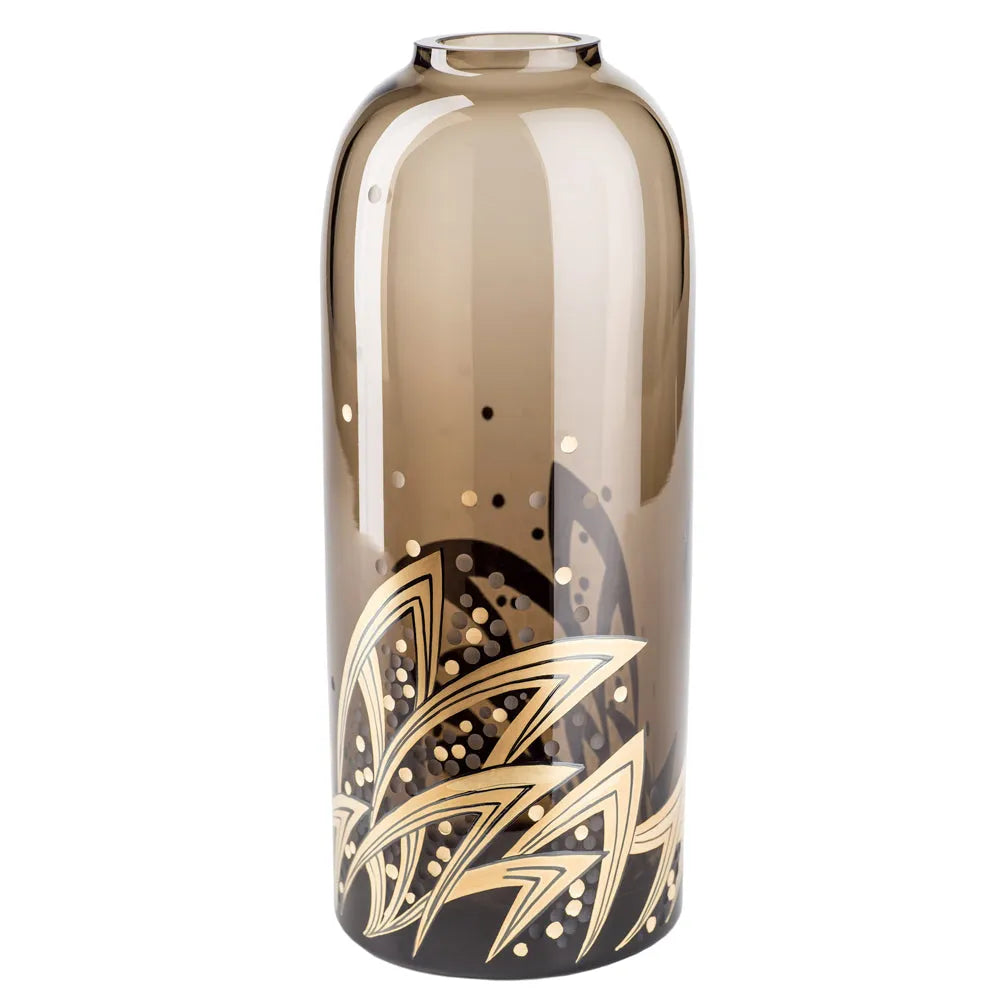 Kristallvase mit Golddekoration