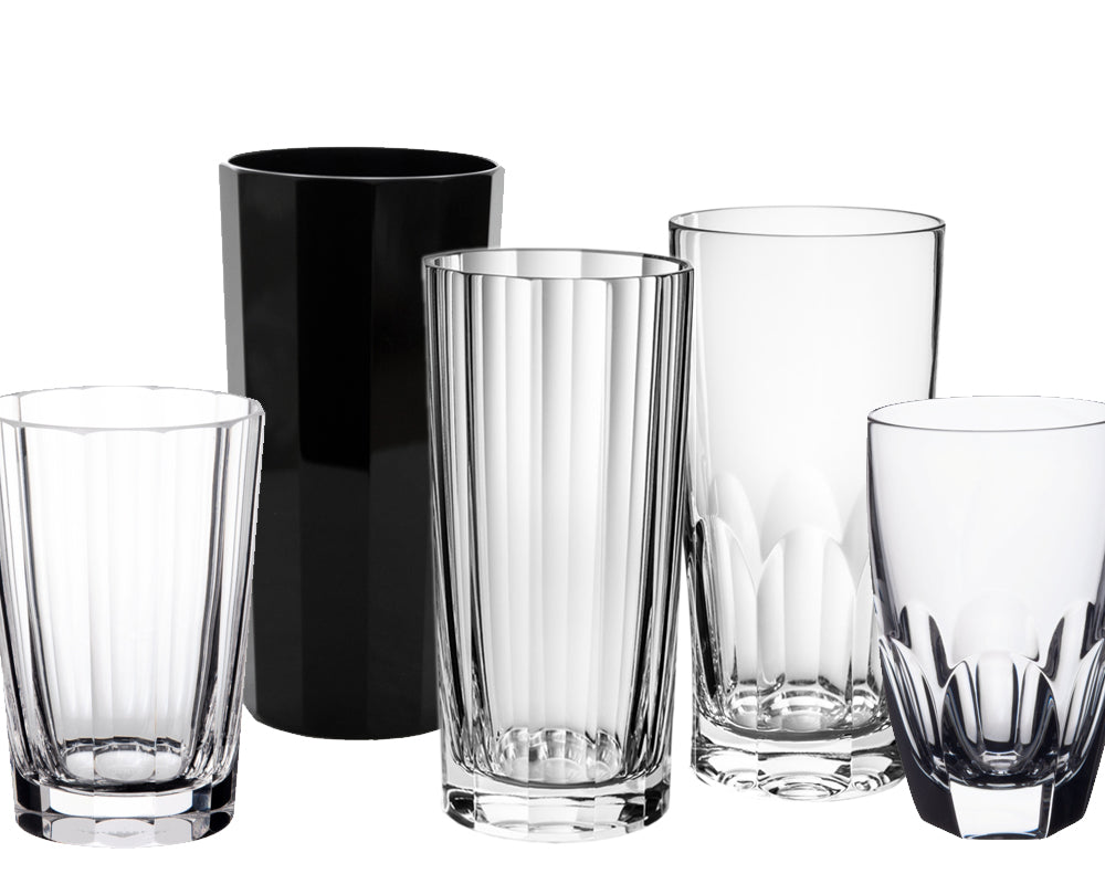 Longdrinkgläser aus Kristallglas