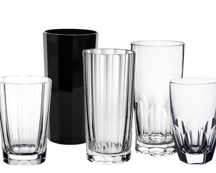 Longdrinkgläser aus Kristallglas