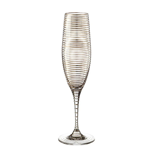 Champagnerglas mit feinen 21ct Goldlinien