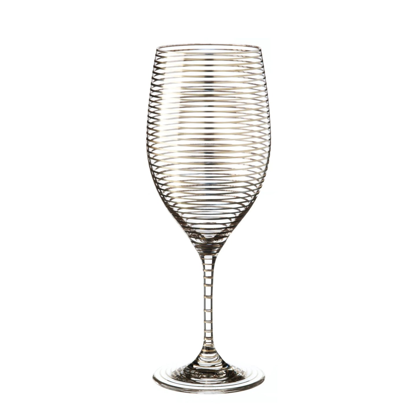 Kristall Weinglas mit Golddekoration