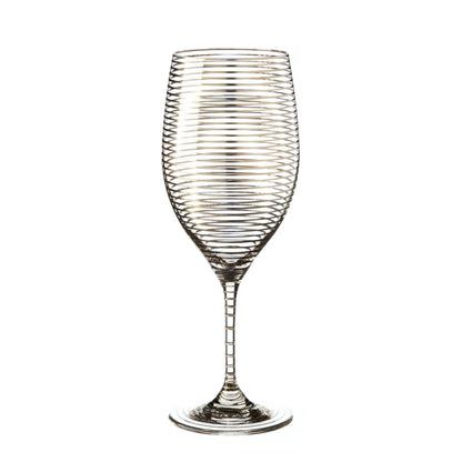 Kristall Weinglas mit Golddekoration