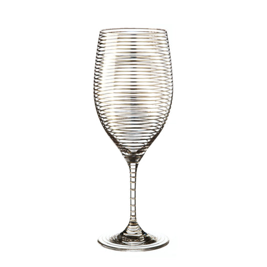 Kristall Weinglas mit Golddekoration