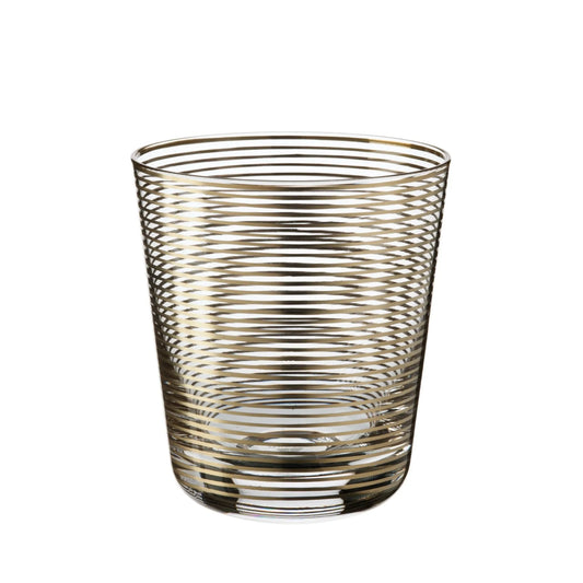 Whiskytumbler mit 21ct Goldliniendesign