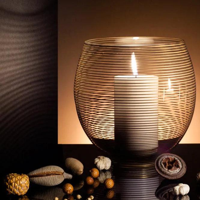 Kristallwindlicht mit Goldrand