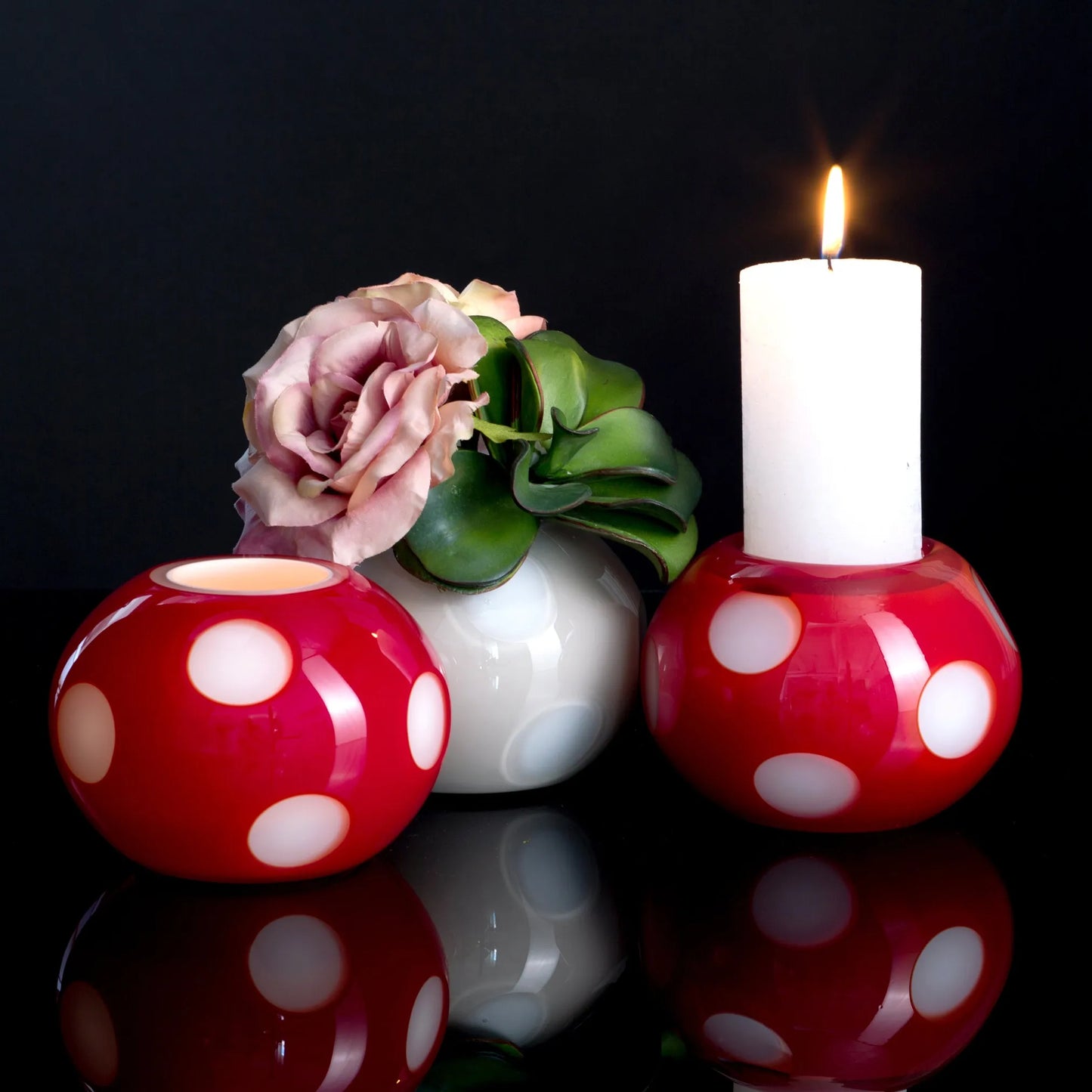 Kristallglas Kerzenhalter, Teelicht und Vase OertelCrystal