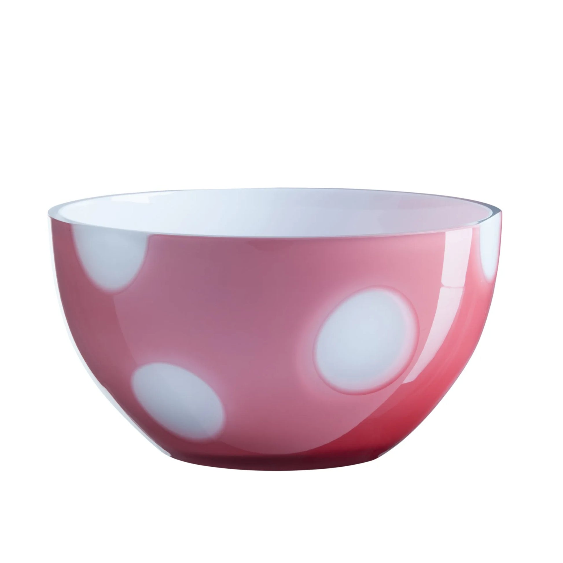 Schale aus rosa Opalglas von Oertelcrystal