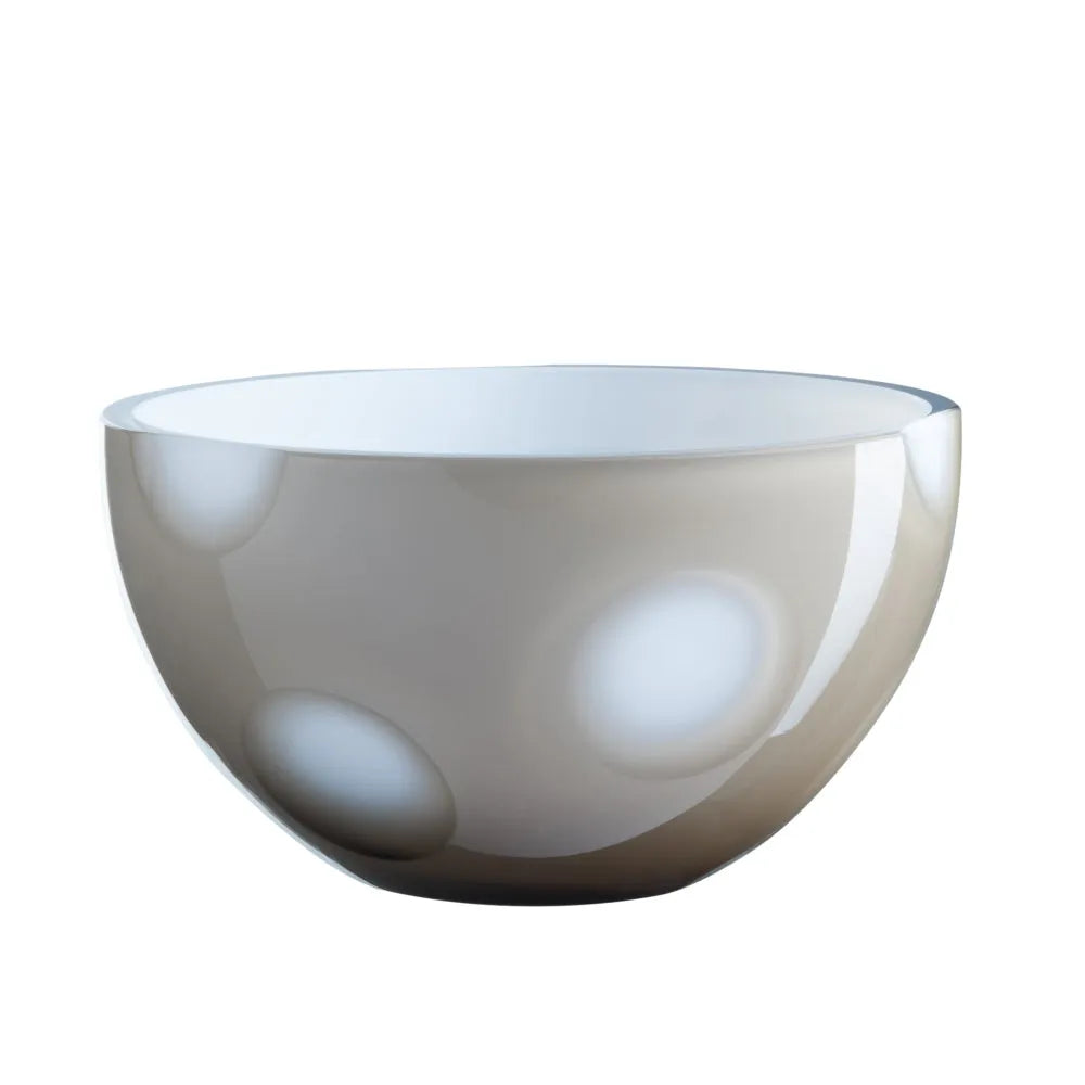 Schale aus rauchgrauem Opalglas von OertelCrystal