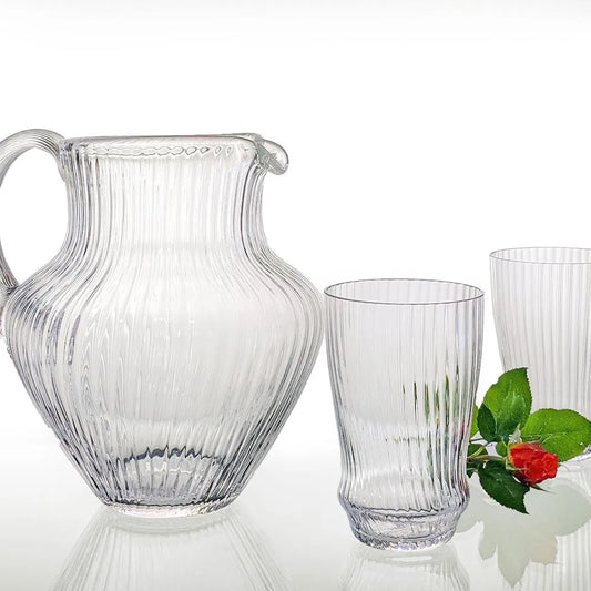 Kristallglas Krug Set mundgeblasen. OertelCrystal