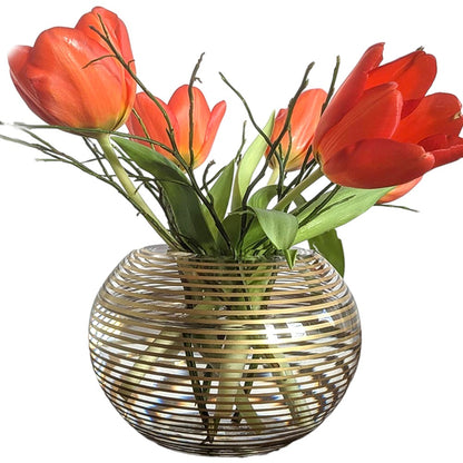 Kudelvase mit Golddekoration von OertelCrystal