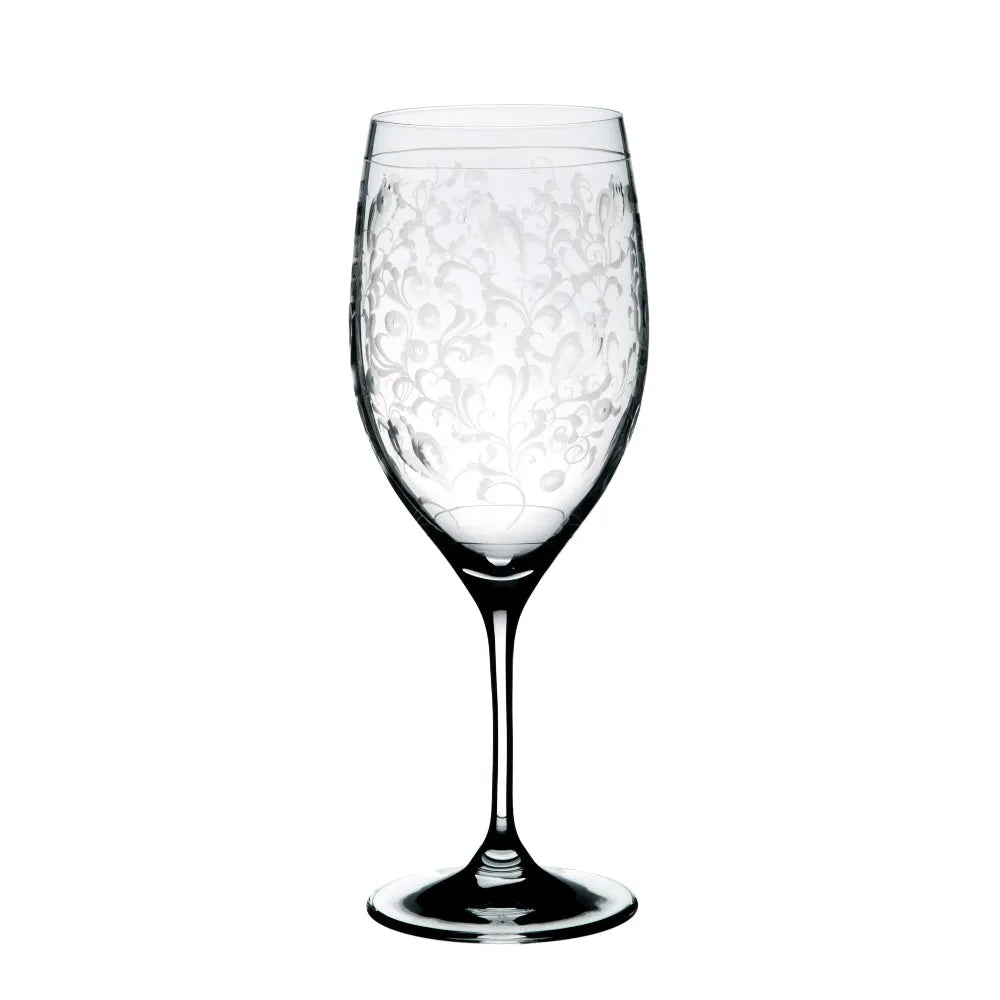 Weinglas mit aufwändoger Handgravur