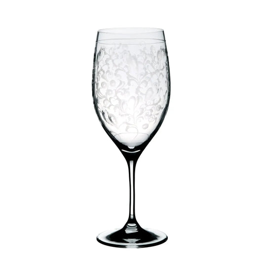 Weinglas mit aufwändoger Handgravur