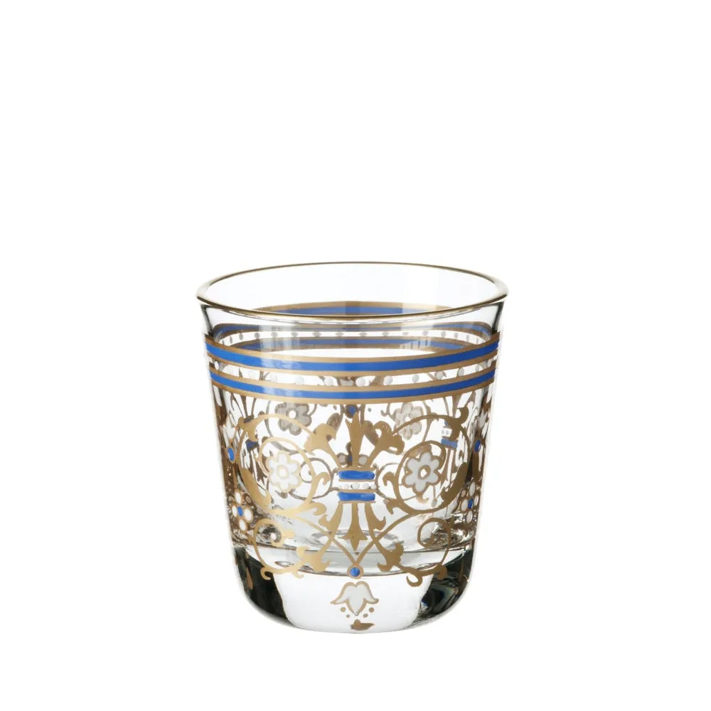 Schnapsglas mit 21ct. Gold- und Emaildekoration