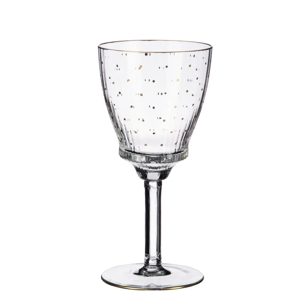 Weinglas mit Goldpunkten von OertelCrystal