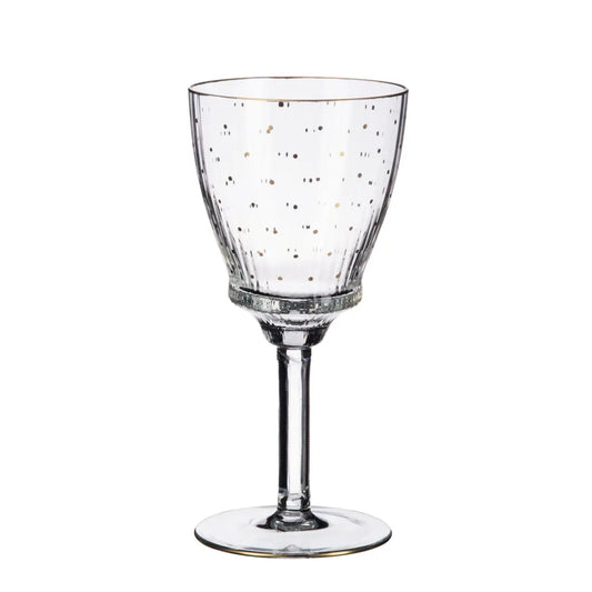 Weinglas mit Goldpunkten von OertelCrystal