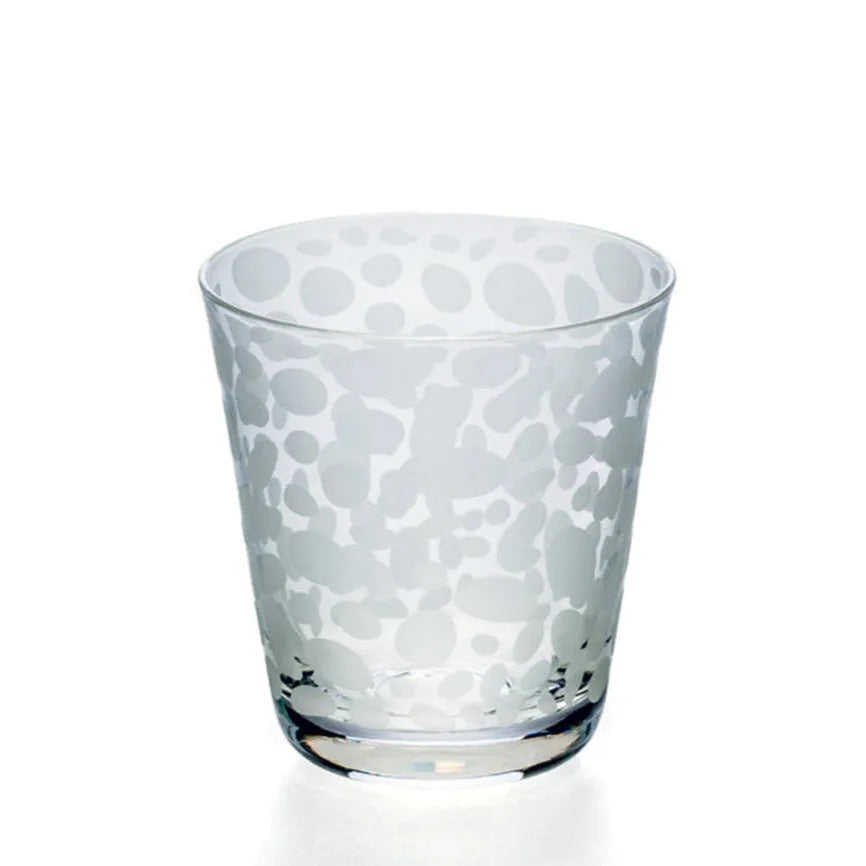 Tumbler aus Kristallglas von OertelCrystal mit lustigem Fleckenmuster