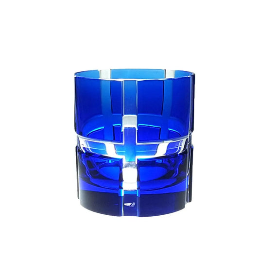 blauer Whiskytumbler von OertelCrystal