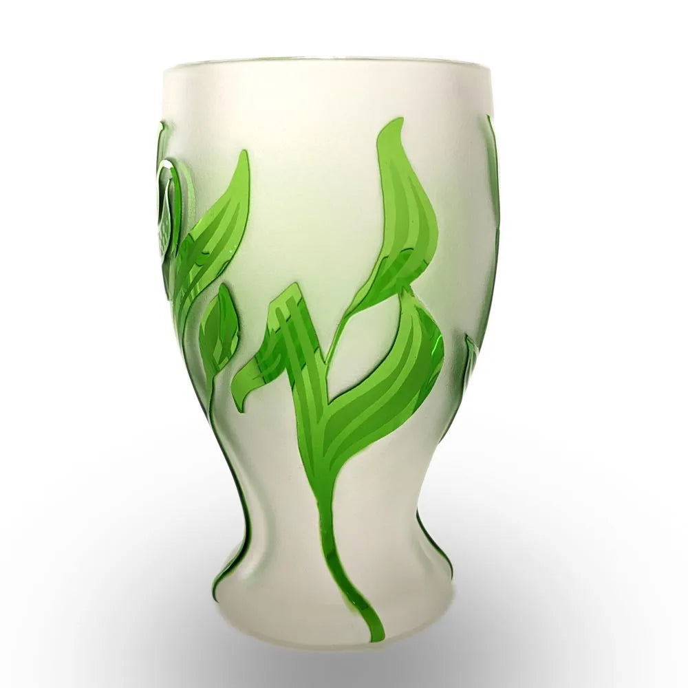 Vase mit grünem Liliendekor, Rckseite