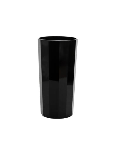 Kristall-Longdrinkglas Karlgarten schwarz Handarbeit
