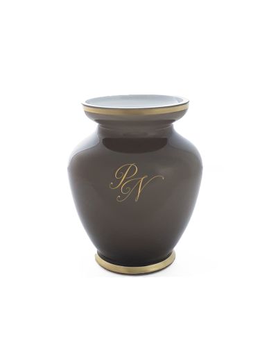 Pure Vase 18cm smoke  mit Monogramm